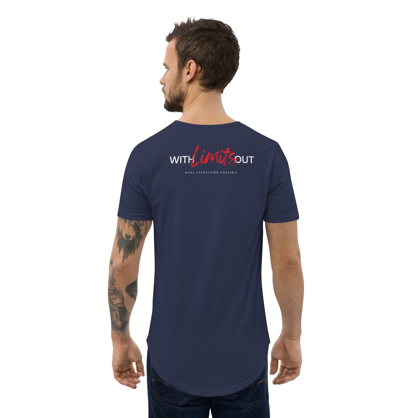 Men's Curved Hem T-Shirt-No Limiting Beliefs