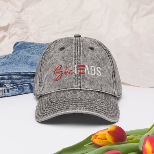 She Leads Collection: Vintage Cotton Twill Cap